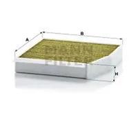 Filtre d'habitacle sous la boîte à gants Filtre à charbon actif avec polyphenol