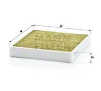 Filtre d'habitacle (filtre à pollen) MANN-FILTER FP 26 010