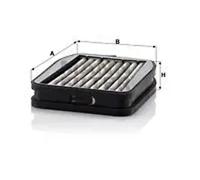 Filtre d'habitacle sous la boîte à gants Filtre à charbon actif CUK 18 000-2