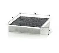 Filtre d'habitacle sous la boîte à gants Filtre à charbon actif CUK 2338