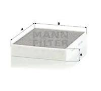 Filtre d'habitacle sous la boîte à gants Filtre à charbon actif CUK 25 001