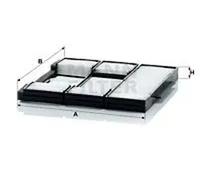 Filtre d'habitacle sous la boîte à gants Filtre à particules CU 2015 MANN-FILTER