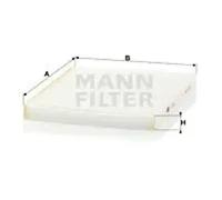 Filtre d'habitacle sous la boîte à gants Filtre à particules CU 2129 MANN-FILTER