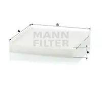 Filtre d'habitacle sous la boîte à gants Filtre à particules CU 2245 MANN-FILTER