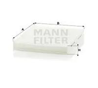 Filtre d'habitacle sous la boîte à gants Filtre à particules CU 2545 MANN-FILTER