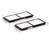 Filtre d'habitacle (filtre à pollen) MANN-FILTER CU 26 008-2