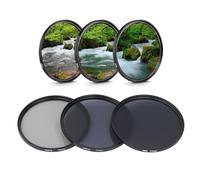 Filtre D'Objectif 3 Pièces ND2 ND4 ND8, Filtre à densité Neutre à Revêtement Multicouche HD avec Pochette D'Objectif, Ensemble de Filtres de Photographie pour Objectif D'appareil