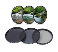 Filtre D'Objectif 3 Pièces ND2 ND4 ND8, Filtre à densité Neutre à Revêtement Multicouche HD avec Pochette D'Objectif, Ensemble de Filtres de Photographie pour Objectif D'appareil