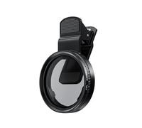Filtre d'objectif CPL pour smartphone avec poignée rotative striée | Accessoire en verre optique à clipser pour photos de voyage sur le front de mer Noir