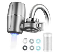 Filtre eau Robinet, Filtre à Eau pour L'eau Potable et L'eau du Robinet, Système de Filtration, Purificateur de l'eau de Longue Durée pour Cuisne, Réduit Chlore, Goût et Odeur(A)