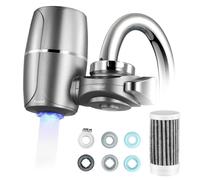 Filtre eau Robinet, Filtre à Eau pour L'eau Potable et L'eau du Robinet, Système de Filtration, Purificateur de l'eau de Longue Durée pour Cuisne, Réduit Chlore, Goût et Odeur