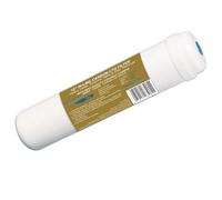 Filtre en ligne 12 pouces 10 microns Carbon Block CTO CAR3011C Gold - pour systèmes d'osmose inverse, attaques 1/4", portée 2,8 L/min - Filtres à eau Italie