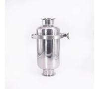 Filtre en ligne à trois colliers for tuyau de 51 mm et 64 mm - Acier inoxydable SUS 304, longueur 245 mm, solution sanitaire(40 Mesh)