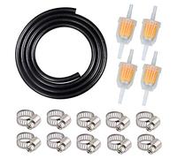 Filtre Essence Universel Kit, Filtre Essence Moto, 2m DiamèTre IntéRieur, Avec 4 PièCes Filtres à Carburant, Avec 10 PièCes Collier De Serrage, Pour Petits Tracteurs Tondeuses à Gazon Motoneiges