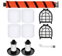 Filtre et brosse de rechange LZ600 pour aspirateurs Shark APEX UpLight LZ600, LZ601, LZ602, LZ602C, pièce # XFFLZ600 & XHFFC600 & 145FC600, 2 filtres post-moteur et 2 filtres pré-moteur, 4 filtres en