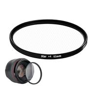 Filtre Étoilé 52mm | Filtres d'Effet pour Objectif d'Appareil Photo - Accessoires Photo en Verre Portable pour Scènes Nocturnes, Photographes, Vidéastes Et Étudiants