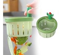 Filtre Évier Cuisine Cactus, Crépine Évier Anti-Obstruction avec Vidange Automatique, BouchonÉvier Design Universel en ABS, Panier Filtre Résidus Alimentaires pourÉvier et Égout (Vert)