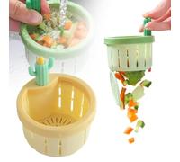 Filtre Évier Cuisine Cactus, Crépine Évier Anti-Obstruction Avec Vidange Automatique, Panier Récupérateur De Nourriture Amovible, Panier Filtre Résidus Alimentaires Pour Évier Et Égout (Jaune A)