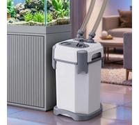 Filtre externe ultra silencieux pour aquarium avec débit réglable, filtre externe multi-fonctions avec éponge filtrante, charbon actif, bio-ball pour eau douce et eau salée 1800 l/h