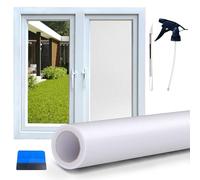 Filtre Fenetre Anti Regard, Film Occultant Fenêtre, Brise Vue Fenetre Bon Intimité, Film Opaque avec Raclette pour Vitre Anti UV Dépoli pour Salle de Bain Cuisine Bureau Maison, 30x300