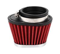 Filtre, Filtre D'admission D'air Universel pour Moto Filtre à Air Moteur Rouge (51mm / 55mm / 60mm), Adapté à Toute Moto de la Bonne Taille.(55MM)