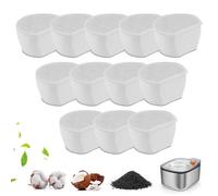 Filtre Fontaine À Eau Chat | Cartouche Filtration Multicouche Profonde pour Fontaine À Eau | 12 Pièces Anti Odeurs Bloquant Poils Saletés Débris | pour Chaton Et Chiot