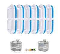 Filtre Fontaine a Eau pour Chat Nouveau Filtre Fontaine Eau Chat à Quadruple Action Filtres Remplacement 6PCS pour HAPUP Fontaines à Eau pour Chats et Chiens Automatique Silencieuse 2,2L