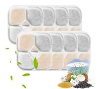 Filtre Fontaine Eau Chat, 8 Pièces Filtre Fontaine Eau Chat avec Système de Triple Filtration Compatible avec Pixi 43717 pour Fontaine à Eau et Chat pour Animaux de Compagnie de 2,5 L