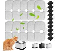 Filtre Fontaine Eau Chat Lot De 10 Filtres De Rechange Et Éponges Pour Petlibro Fontaine À Chat Dockstream Wf106/Wf116/Wf105[CA309]