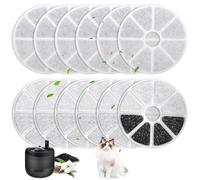 Filtre Fontaine eau Chat pour Philips PAW3210/02, Lot de 12 Filtre Fontaine à Eau Chat Remplaçant à Charbon Actif, Triple Système de Filtration Filtre Fontaine Chat