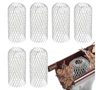 Filtre Gouttière, Crapaudine de Gouttière en Aluminium, Filtre Anti Feuille, Extensible Tamis de Filtre, Métal Gardes De Gouttière pour Maison, Avant-toit, Fossé, Égout, 6 pc