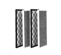 Filtre Habitacle Filtre de climatisation externe en tissu carbone, 4 pièces, adapté à la Tesla Model Y 2020 - 2024, cartouche filtrante charbon actif filtre à poussière et à pollen