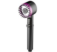 Filtre Haute Pression pour pommeau de Douche, pour Une Peau Douce et des Cheveux Lisses, Effet Pluie, Nettoyage en Profondeur et Relaxation (Noir Violet)