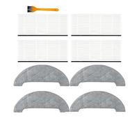 Filtre HEPA, chiffons, sacs à poussière compatibles avec l'aspirateur robot Proscenic M8 Pro, accessoires, rouleau principal, brosse latérale de remplacement(Set11)