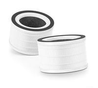 Filtre HEPA compatible pour purificateurs Afloia Fillo Mooka Allo - True H13 Système à 3 couches pour éliminer les COV de fumée à haute efficacité Blanc 9,8 x 16,3 cm (deux contenants)