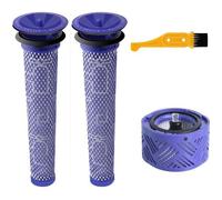 Filtre HEPA pour V6 + 2 Pré-filtres de rechange compatibles pour aspirateur Dyson DC 58-59-61-62-74-V6-V7-V8 + brosse de nettoyage