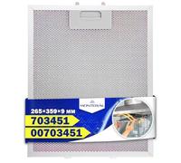 Filtre Hotte Aspirante Graisse Aluminium 265 x 359 x 9 mm avec Code Original 00703451 703451 10035302 pour Bosch pour Siemens pour Balay - Garantie de 10 Ans - MONTERAL