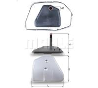 Filtre hydraulique de boîte de vitesses Cartouche filtrante HX 164D1 MAHLE