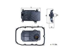 Filtre hydraulique de boîte de vitesses Cartouche filtrante HX 187KIT KNECHT