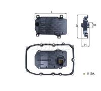 Knecht Filter Filtre hydraulique de boîte de vitesses HX 187KIT Cartouche filtrante