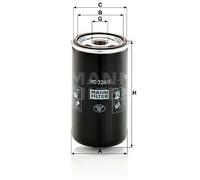 Mann Filter Filtre à huile hydraulique WD 724/5 pour applications non routières