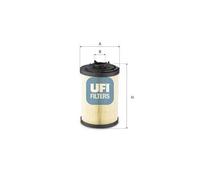 Filtre hydraulique de direction assistée 83.037.00 UFI