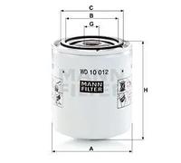MANN-FILTER Filtre WD 10 012 pour système hydraulique de travail