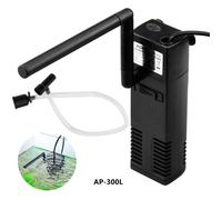 Filtre Intérieur pour Aquarium,Réglable Pompe Filtre Interne,avec Éponges Filtrantes,Utilisation et Maintenance Simple,noir,AP-300L