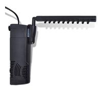 vidaXL Filtre interne pour aquarium Pompe filtrante 300 l/h Plastique Noir Rectangulaire