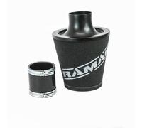 Filtre Jet Stream noir 80 mm avec coupleur et pinces en silicone