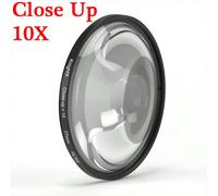 Filtre macro gros plan 10X, accessoire d'objectif DSLR, résistant à l'eau, verre optique premium, s'adapte à plusieurs tailles pour appareils photo Canon Nikon 49mm 52mm 55mm 58mm 62mm 67mm 72mm 77mm 