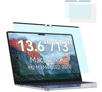 Filtre magnétique anti-lumière bleue pour MacBook Air 13" 2024-2022 et Mac Air 13,6" M3/M2, film d'ordinateur amovible, bouclier d'écran sans bulles avec couvercle d'appareil photo