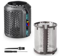 Filtre magnétique intérieur + cage de filtre externe pour sèche-cheveux Dyson Supersonic HD01 HD03 HD07 HD08 HD15 (gris métallique)