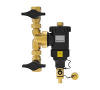 Filtre magnétique pour chaudière, séparateur de boues en acier inoxydable PP et laiton, DN20/DN32, filetage rouille et purification des sédiments pour chauffage central et climatisation, 15 x 15 x 25